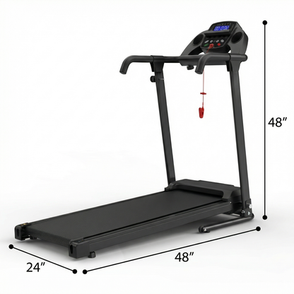 Foldable Treadmill for Home, APP Control & LED Display, 2.5HP Portable Treadmill with Handles