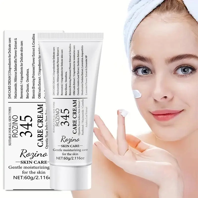 ROZINO 345 Care Cream - Gentle Facial Moisturizer for All Skin Types, 60g, Contains No Ingredients Specified, Moisturizes & Soothes