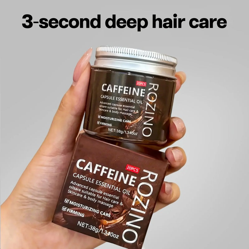 ROZINO Caffeine Hair Capsules Super Smooth & Glossy Magic for Enhanced Hair Shine and Brilliance