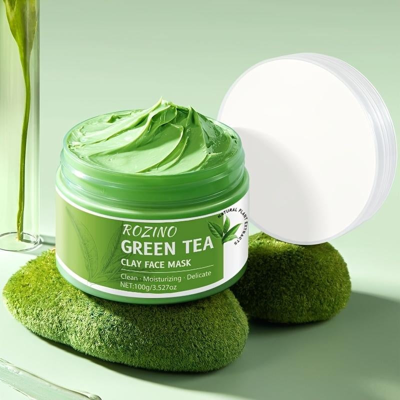 ROZINO Green Tea Cleansing Clay Mask (Deep Cleansing/Moisturizing/Pore Care) lambena  skin  care