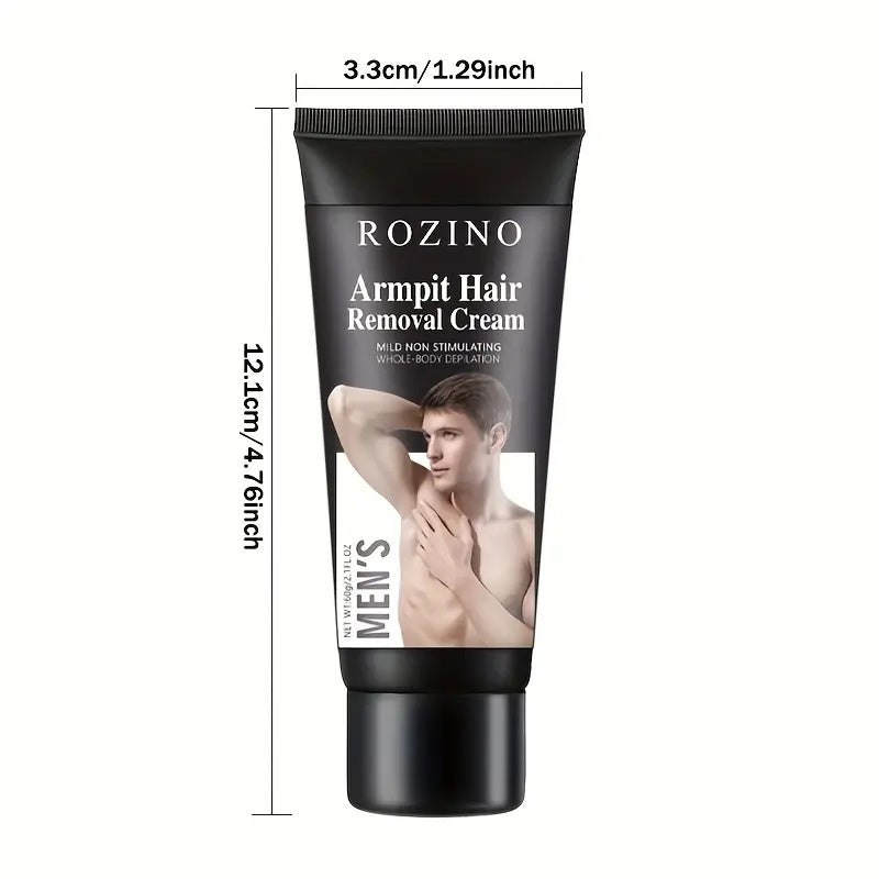 Rozino Men’s Armpit Hair Removal Cream | Gentle Armpit Hair Removal, Whole - Body Usable