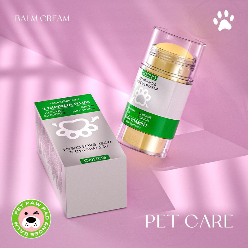 ROZINO Pet Paw & Nose Balm - Vitamin E Moisturizing for Smooth Paws